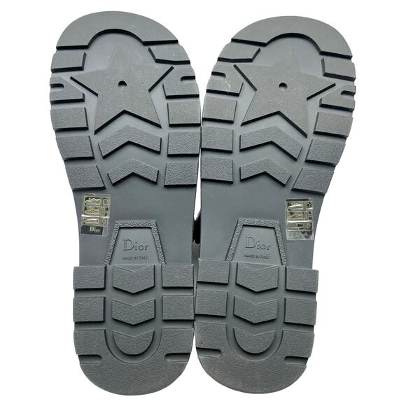 CHRISTIAN DIOR Diorquake Studded Clog EU 41 US 11 Black Buckle Lug Sole Mules - Picture 9 of 15